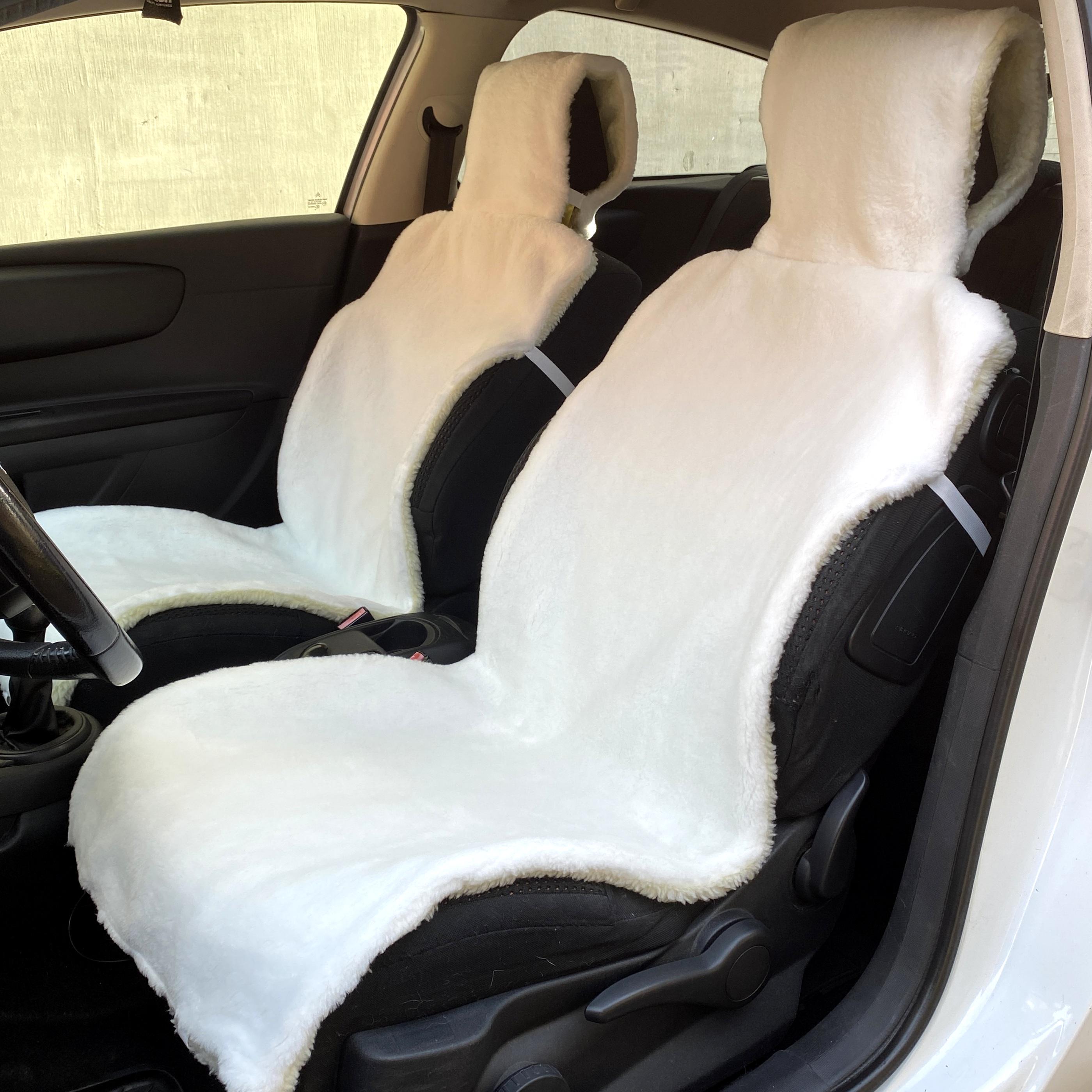 Накидка на сиденье автомобиля из овчины Sheepskin эко-шерсть 2 шт. 50 см Белый (419) Накидка на сиденье автомобиля из овчины Sheepskin эко-шерсть 2 шт. 50 см Белый (419)