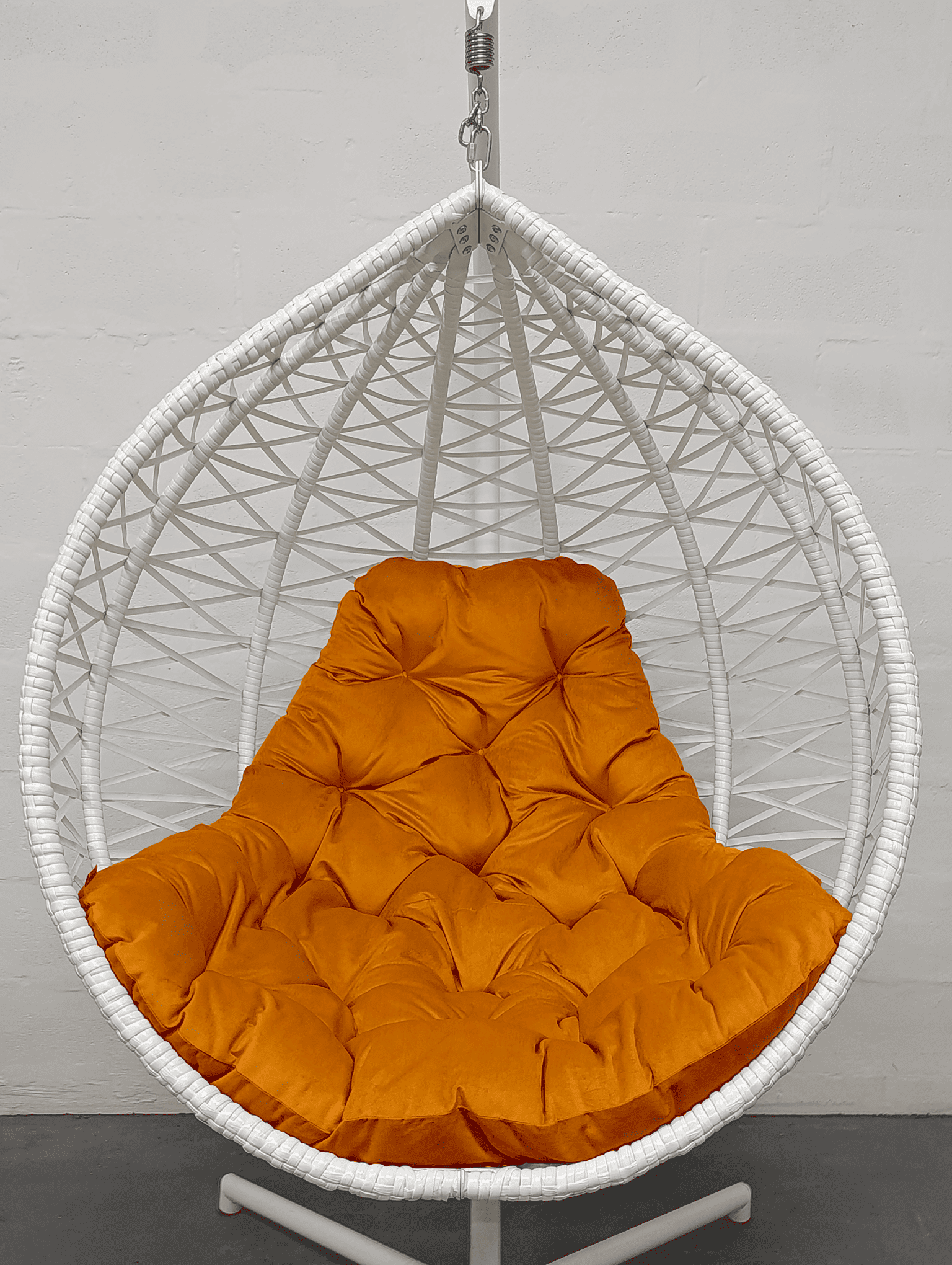 Подушка для крісла-кокона велюр 39 Помаранчева охра (5904) - фото 1