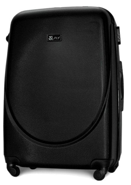 Валіза пластикова Fly 310 M на 4 колесах Чорний (CEKRBFL310MS4CER) - фото 1