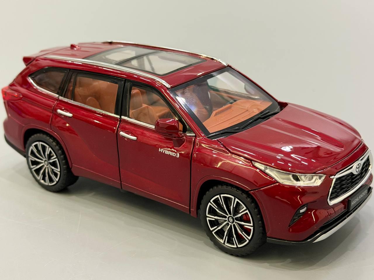 Машинка Toyota Highlander Авто Эксперт металлопластик 1:24 звук/свет/инерция Красный (1980-08)