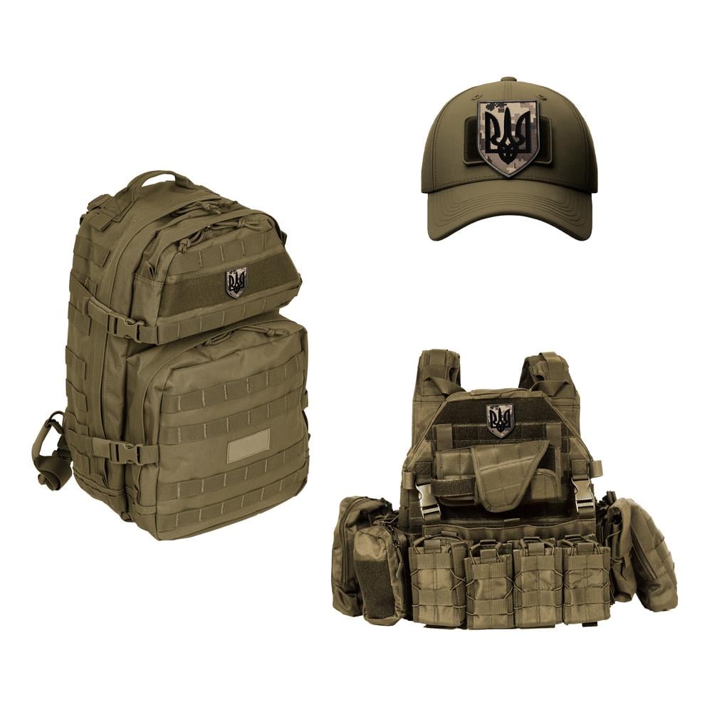 Набор шевронов на липучке Тризуб Украины 8х10 см 2 шт. Черный на пикселе (26907) - фото 5 Набор шевронов на липучке Тризуб Украины 8х10 см 2 шт. Черный на пикселе (26907) - фото 5