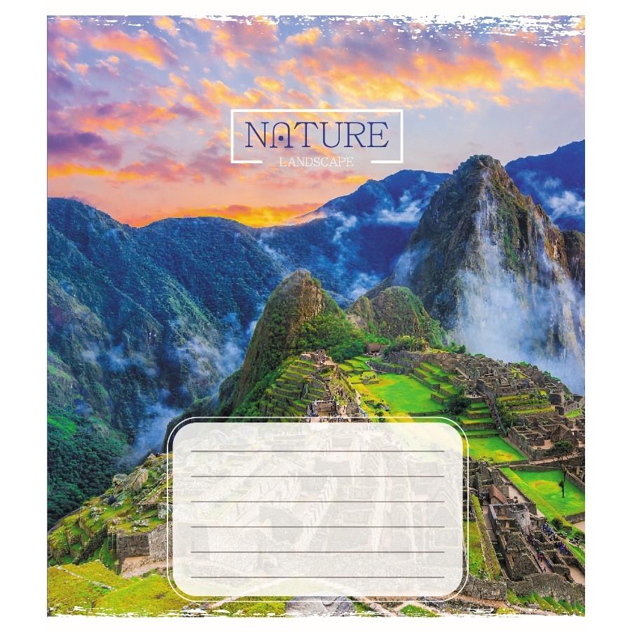 Тетрадь общая Школьник Пейзаж в клетку 36 листов (036-570106K-1)