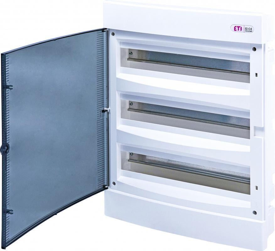 Щит розподільний ETI ECM 3x18 PT 54 модуля пластик 522х392х106 мм Прозорий (1101047)