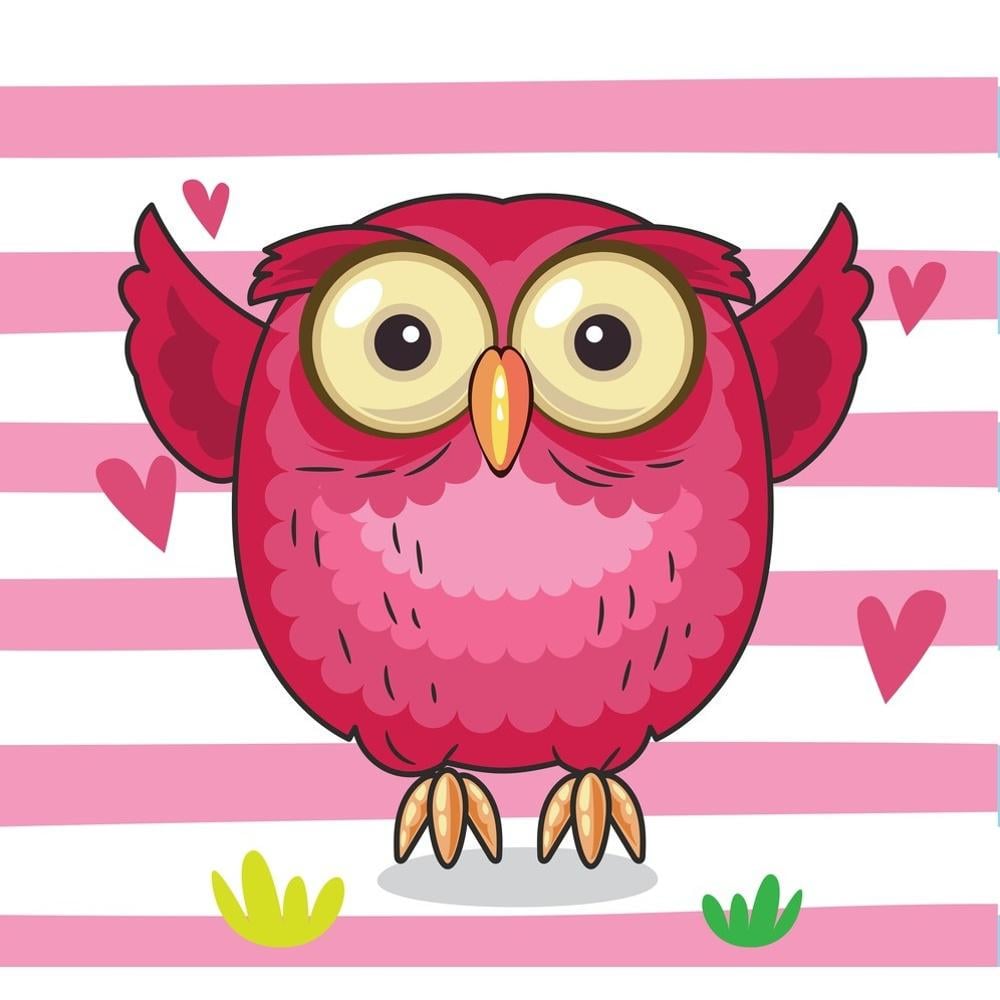 Картина по номерам Strateg Премиум Красная сова с лаком и уровнем 30х30 см (ES209)