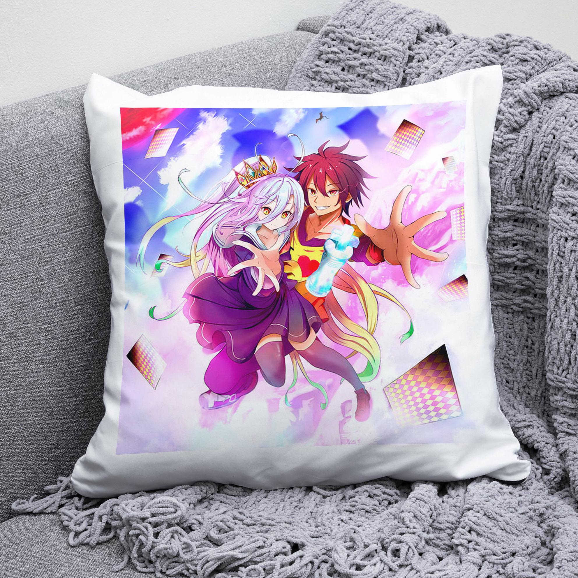 Плюшевая подушка квадрат с принтом аниме. No Game No Life "2