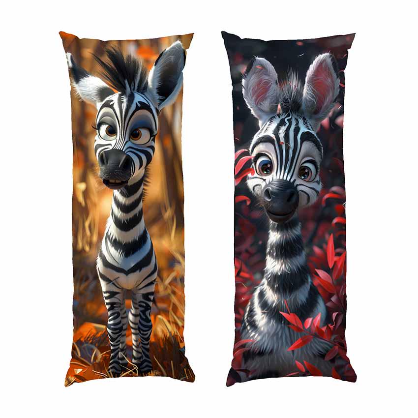 Подушка дакимакура Funny cartoon zebra габардин 150х50 см (113142-3)