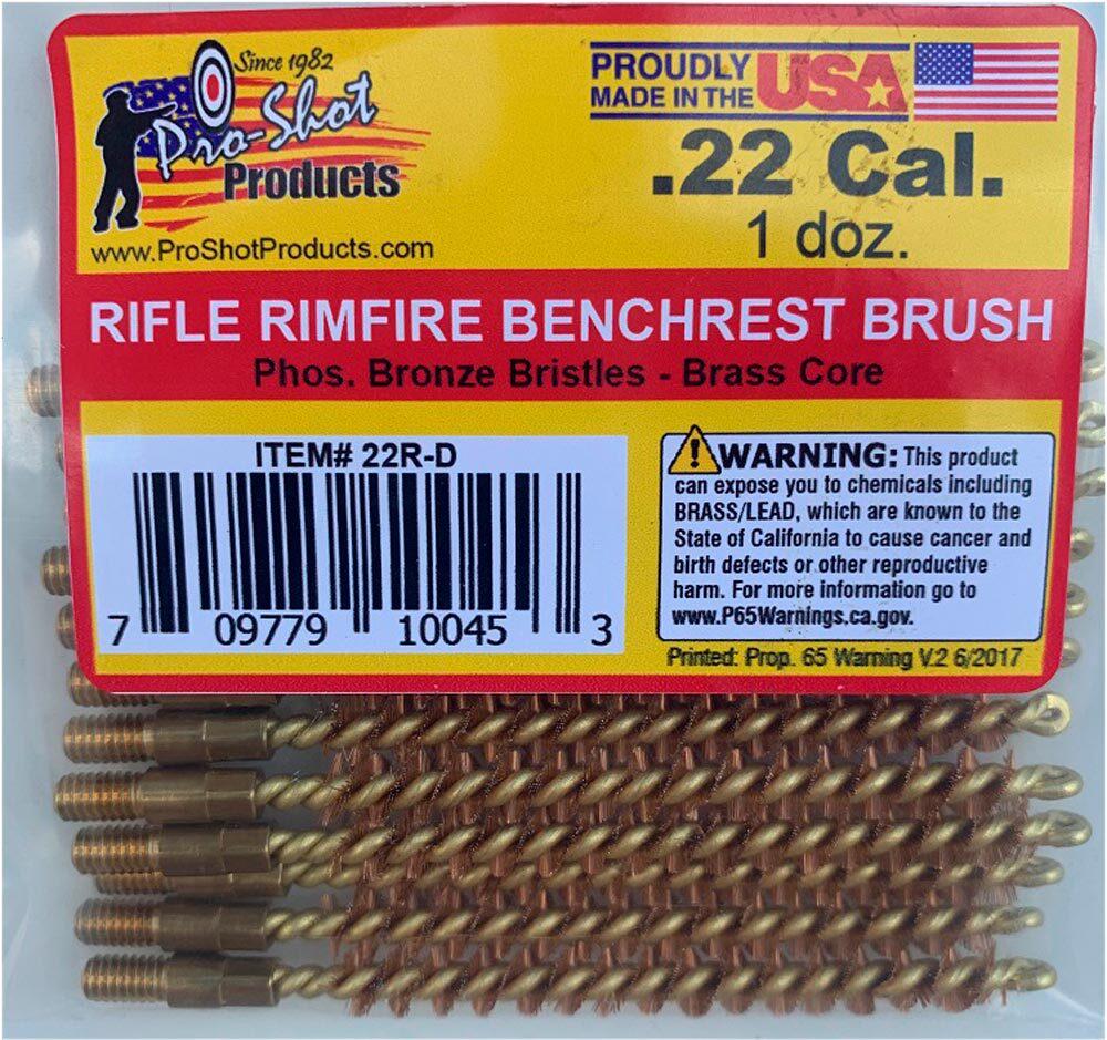 Набор ершиков Pro-Shot для малокалиберных винтовок калибр 22 бронзовый 8/32 M 12 шт./уп. (6200001714)