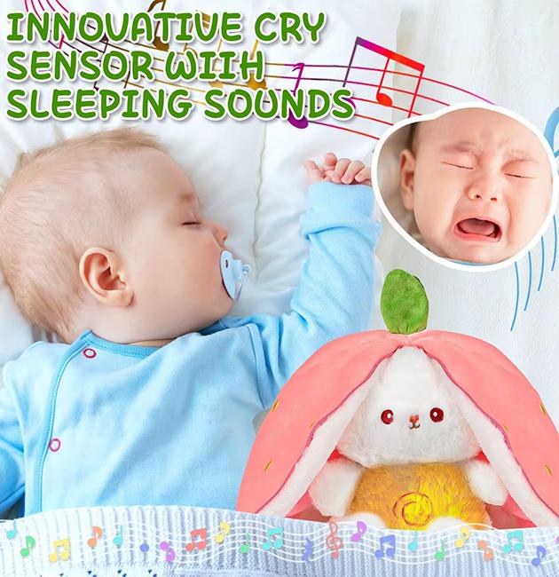 М'яка іграшка дитяча Дихаючий заєць плюшева з підсвіткою для сну 30 см Рожевий - фото 10 М'яка іграшка дитяча Дихаючий заєць плюшева з підсвіткою для сну 30 см Рожевий - фото 10