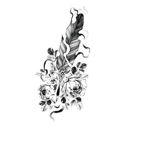 Тату тимчасове водостійке 3D велике Перо HD-29 18х8,5 см (4506338) Тату тимчасове водостійке 3D велике Перо HD-29 18х8,5 см (4506338)