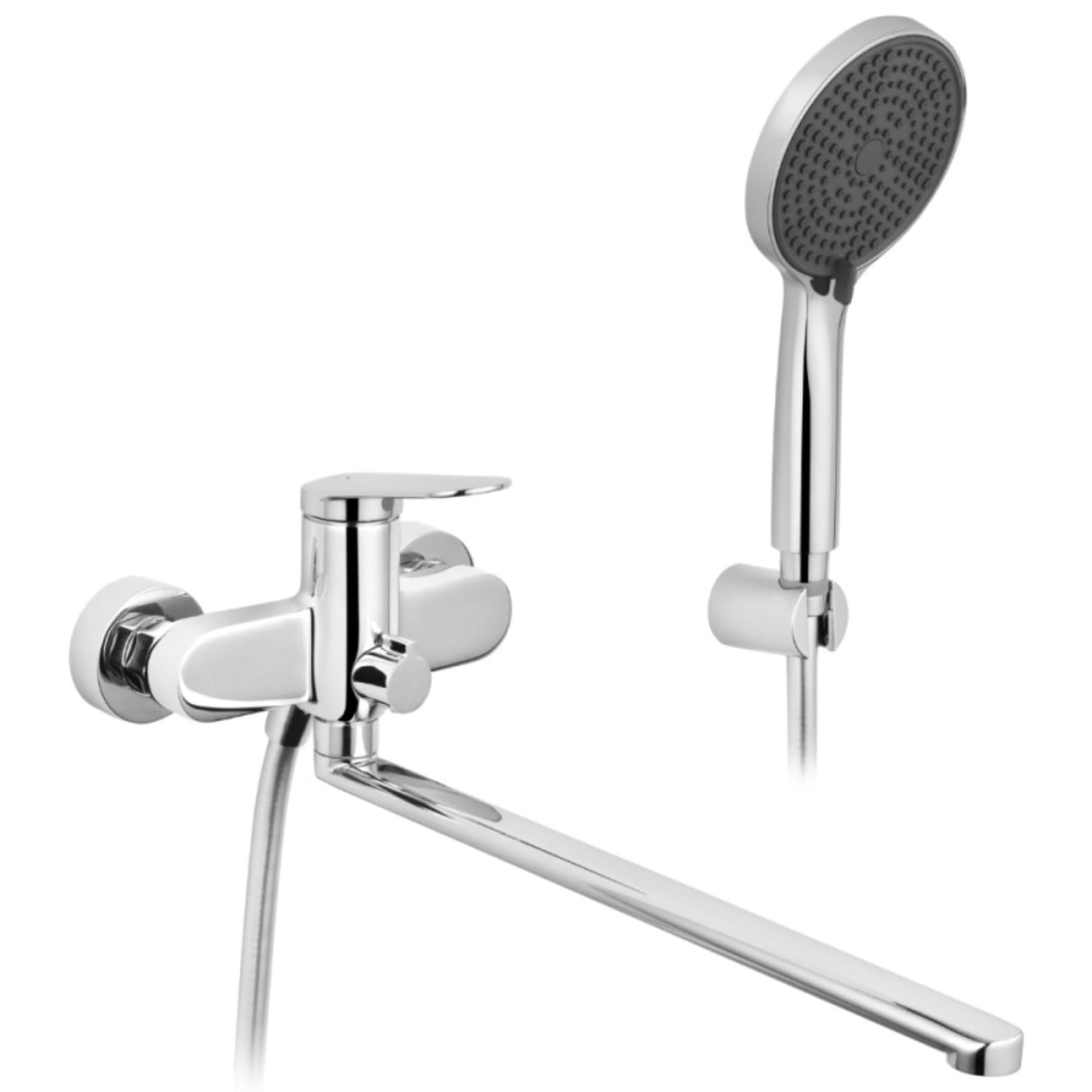 Смеситель для ванны Kroner Element однорычажный с ручной лейкой Хром (211414-0101)