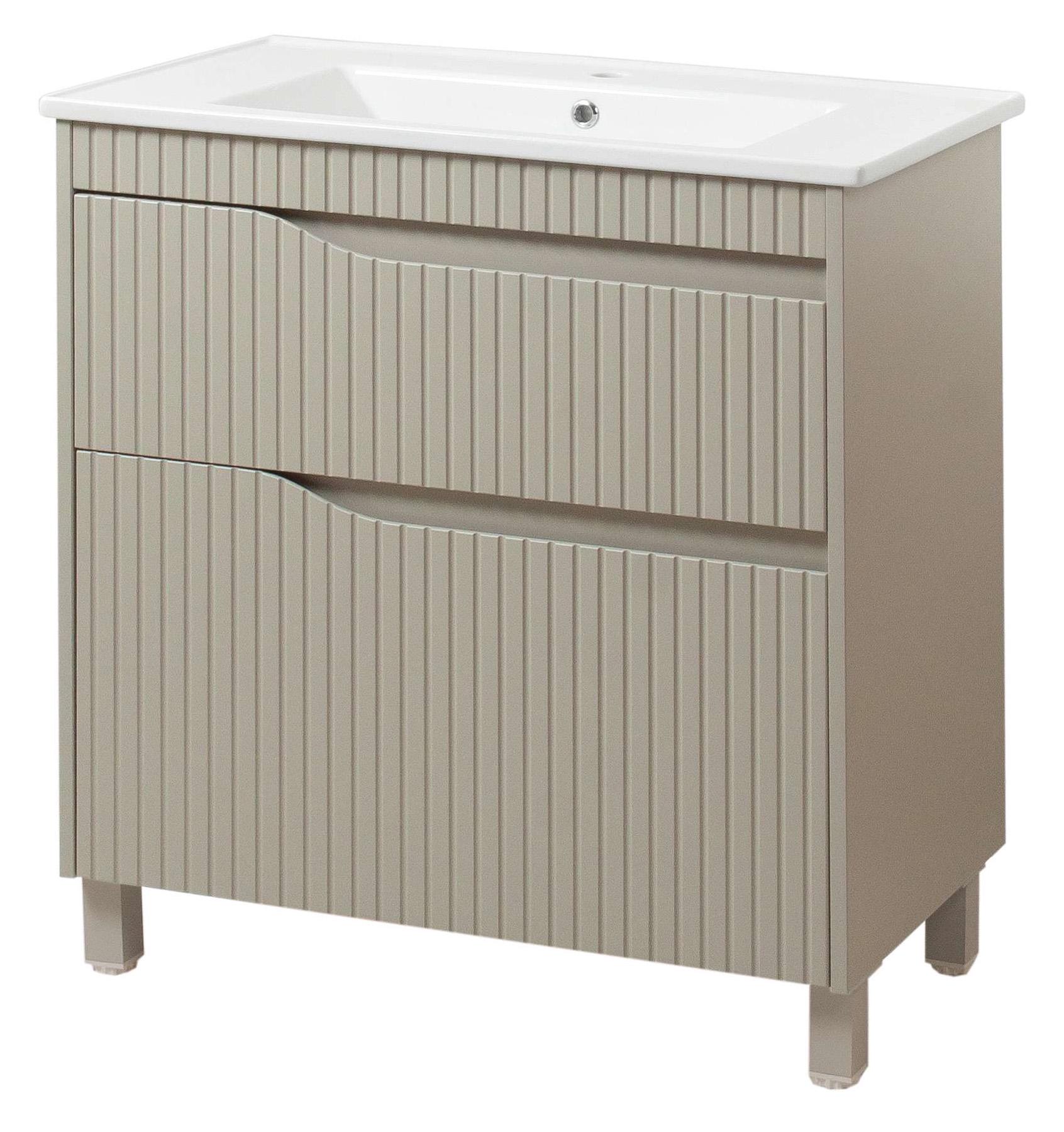 Тумба ЮВВИС Florence ТНБ-2 Д с умывальником Vesta 70 см Мокко матовый (UVV147)