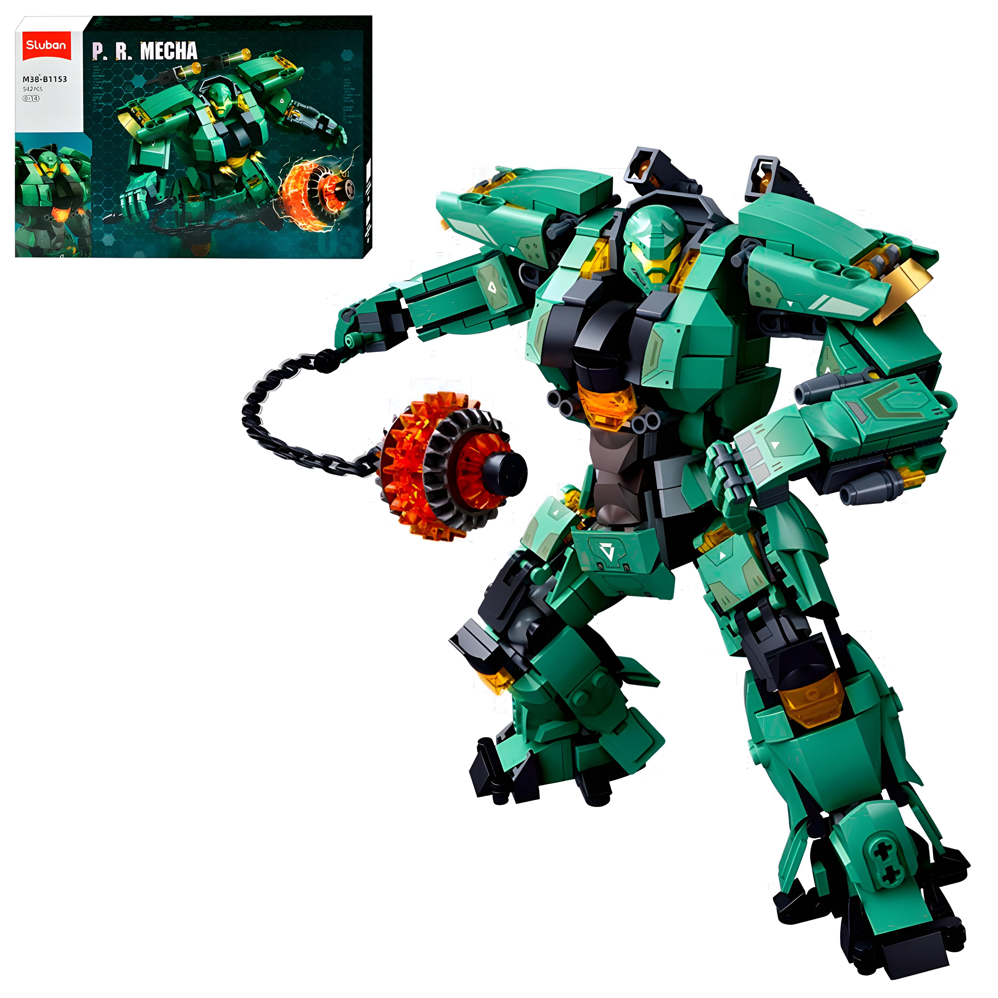 Конструктор Sluban Робот Зеленый 542 дет. (M38-B1153)
