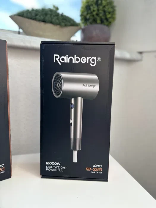 Фен для волосся з концентратором Rainberg RB-2253 12000 Вт Сірий (GR-04605) - фото 3