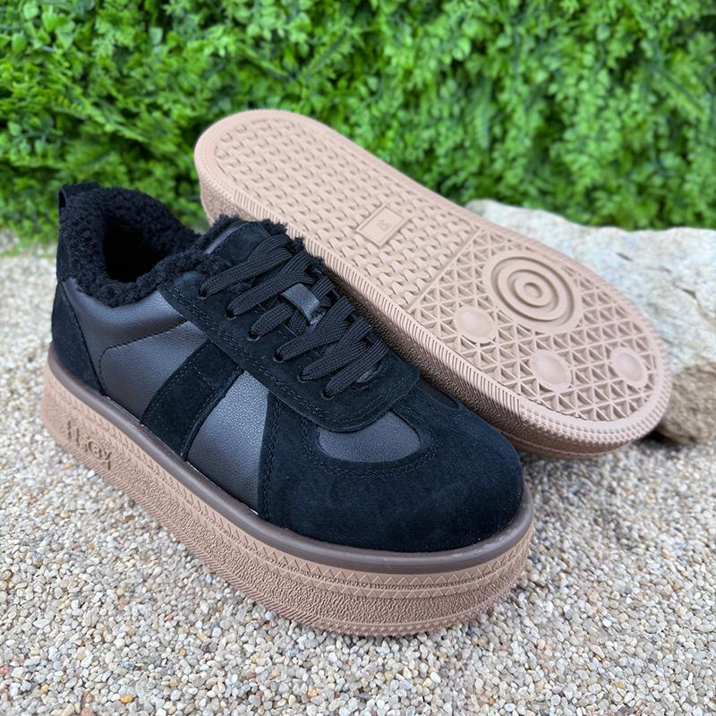 Кеди жіночі замшеві Е-0020322-2 p. 38 24,5 см Чорний (117216320) - фото 4 Кеди жіночі замшеві Е-0020322-2 p. 38 24,5 см Чорний (117216320) - фото 4