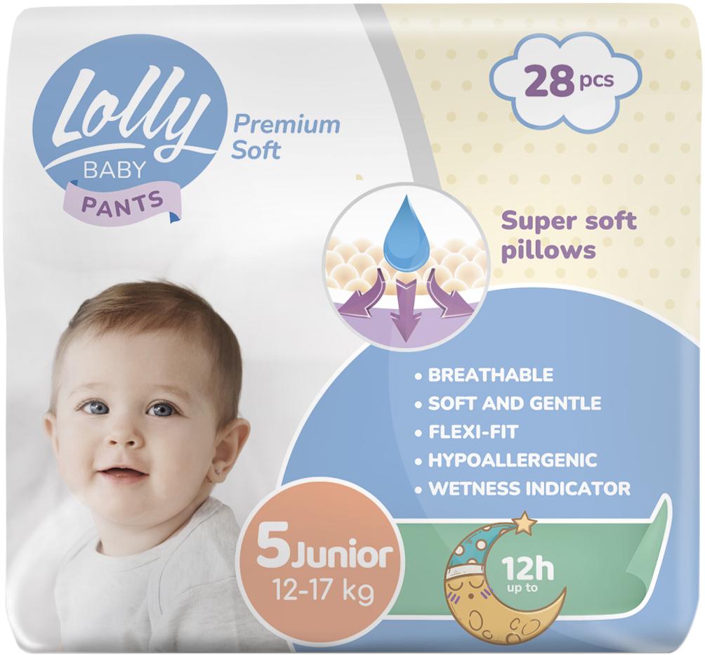 Подгузники-трусики Lolly Premium Soft 5 12-17 кг 28 шт. (14418) - фото 1