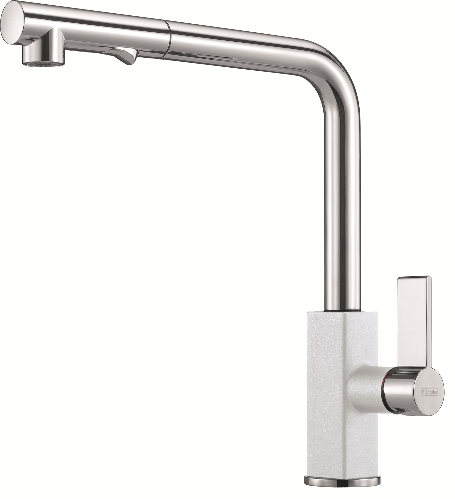 Кухонний змішувач Franke Maris Spray з витяжним виливом та функцією душу Білий (115.0392.368)