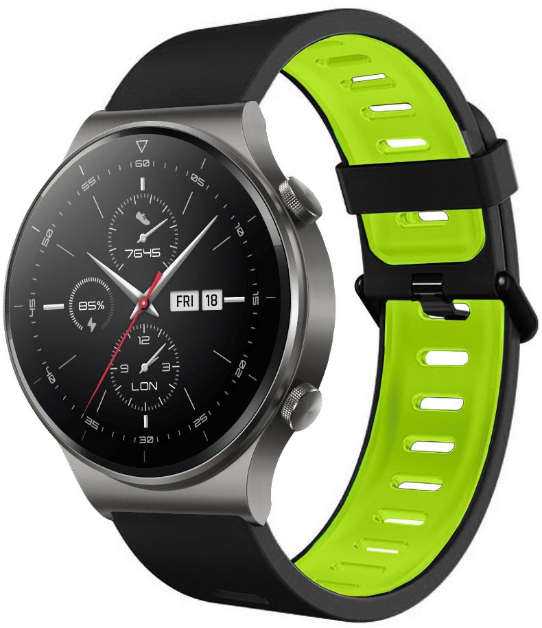 Ремешок Traf для Huawei Watch GT 2 Pro Black-Green (23328)