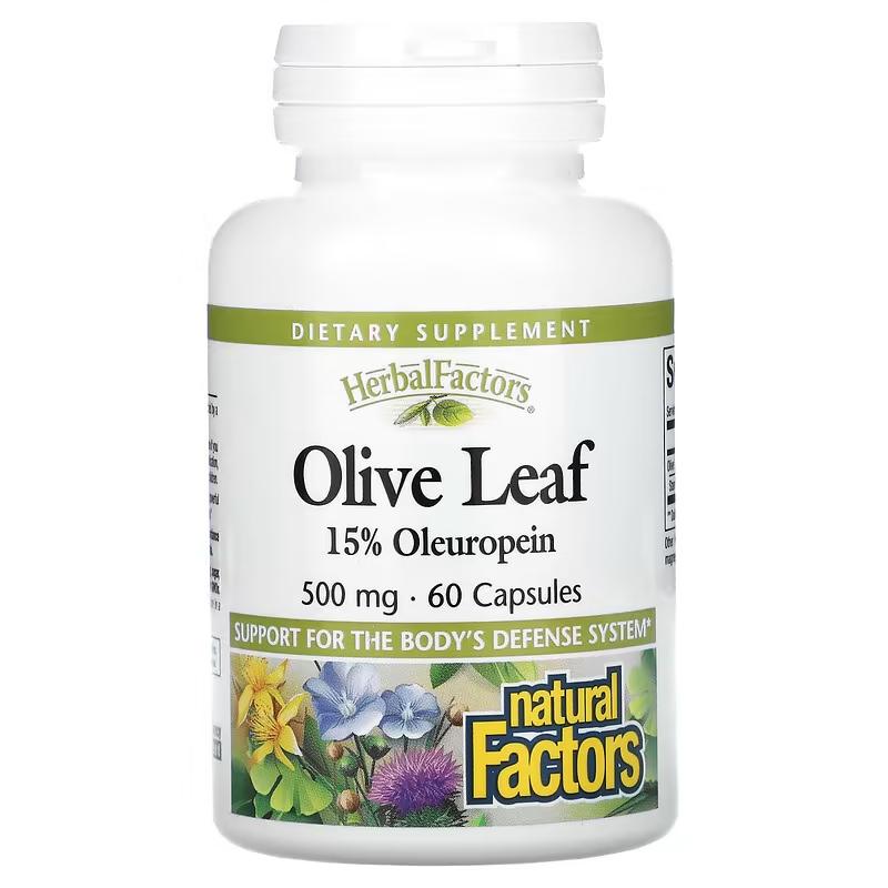 Экстракт оливы Natural Factors HerbalFactors, Olive Leaf 500 mg 60 Caps Экстракт оливы Natural Factors HerbalFactors, Olive Leaf 500 mg 60 Caps