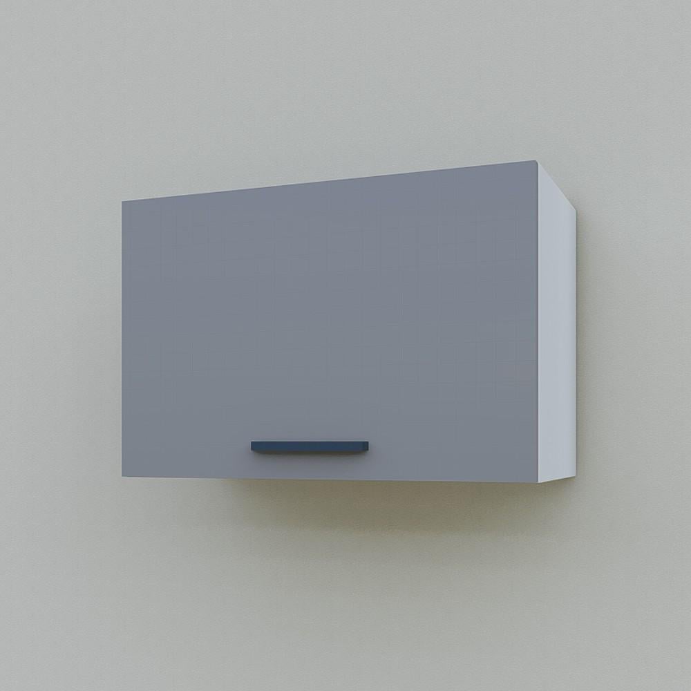 Шкаф навесной Opendoors МП2 для кухни под вытяжку 600 мм Антрацитовый/Светлый серый (МП2/8)