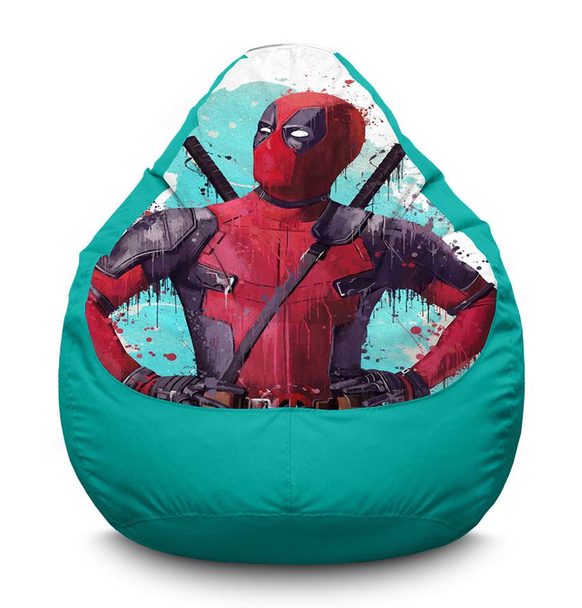 Кресло-мешок iPuff Deadpool Art Marvel оксфорд XXL 90х125 см Бирюзовый (113903-1)