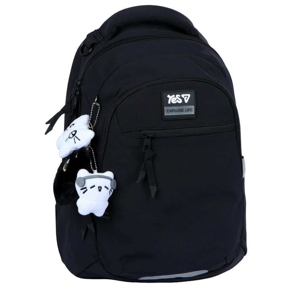Рюкзак шкільний YES Black Cat 42x27x14 см 15,9 л Чорний (550326)