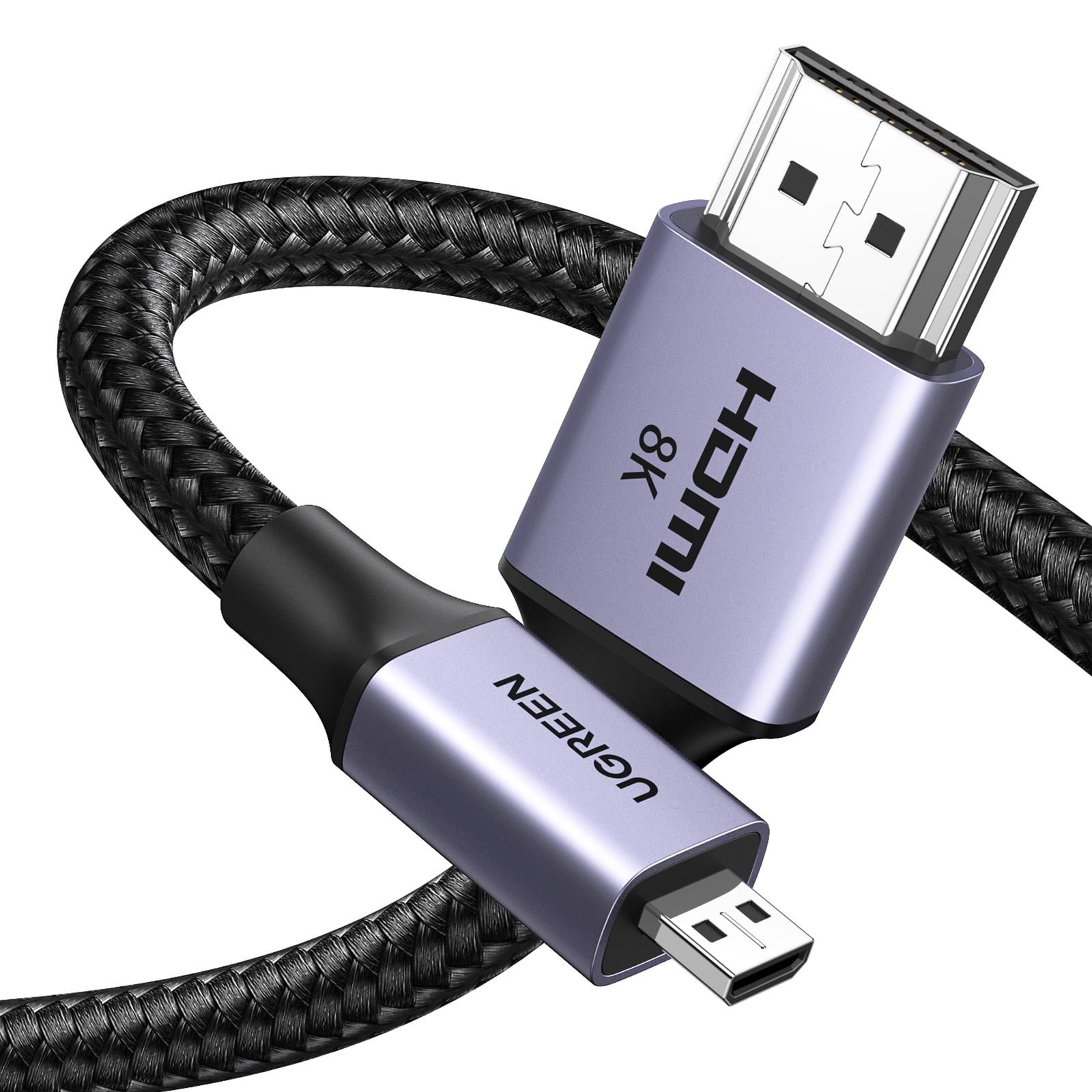 Кабель для видео UGREEN HD164 Micro HDMI-HDMI v2.1 M/M 2 м Gray (15517)