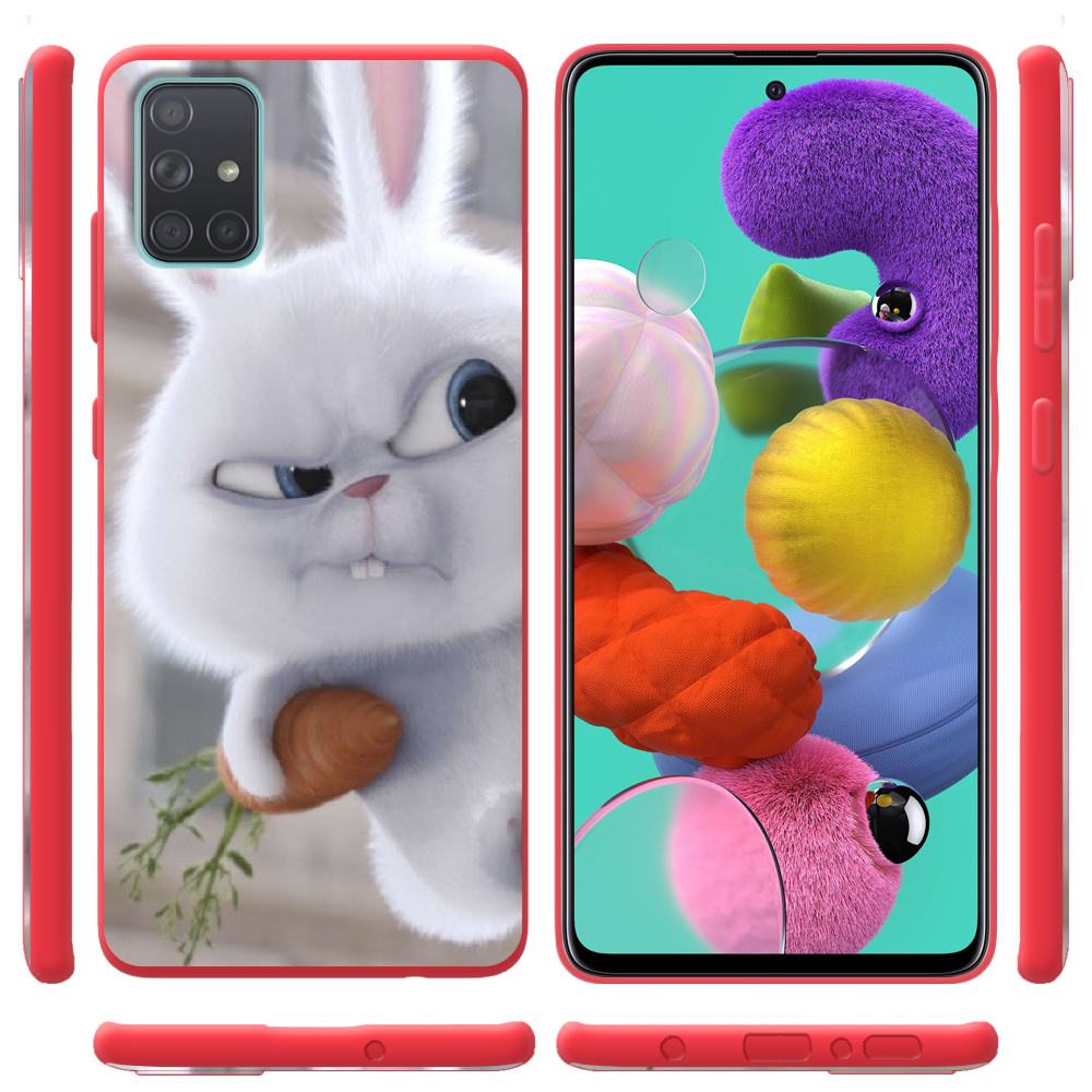 Чохол BoxFace Samsung A715 Galaxy A71 Rabbit Snowball Червоний силікон  (38850-up1116-38949) - фото 2