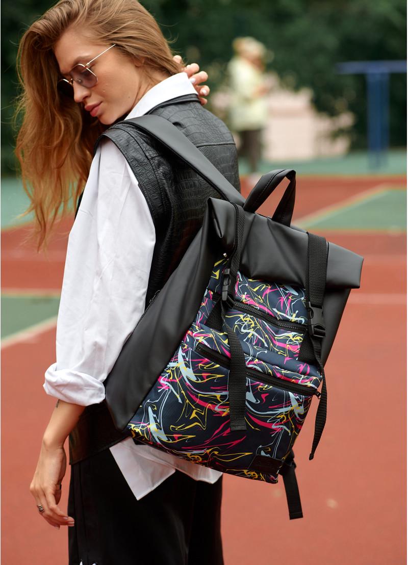 Рюкзак жіночий Sambag RollTop Abstract 41x30x16 см (24238710)