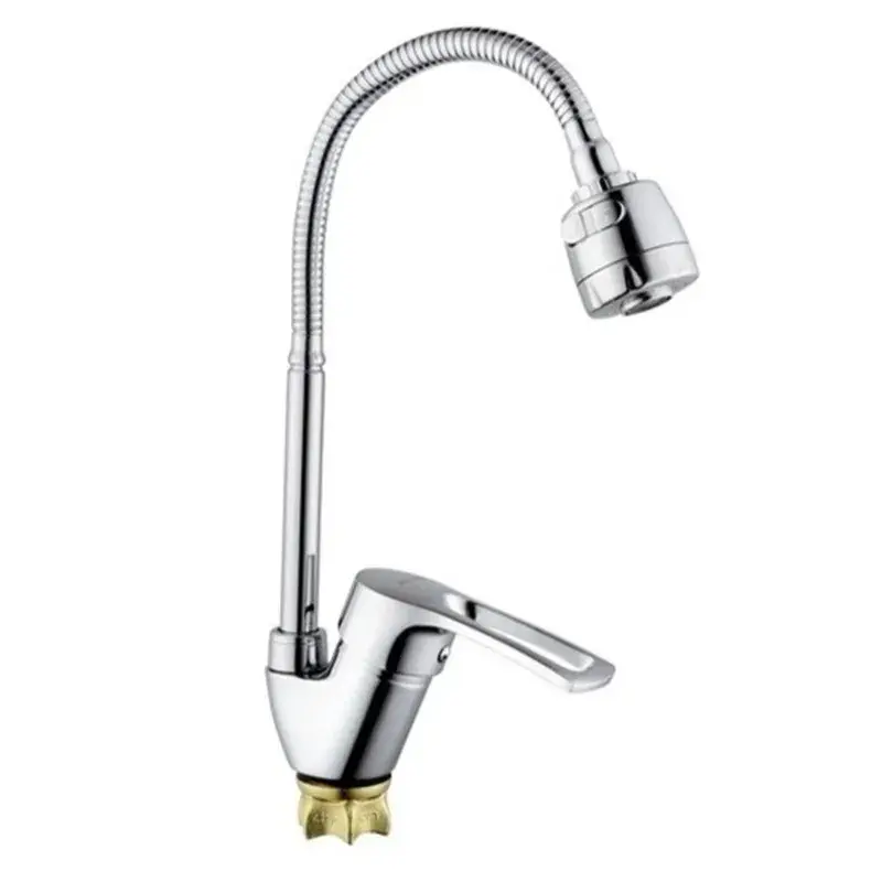 Смеситель для кухни Champion YUB 011-135 с гибким изливом Хром (MI6385)