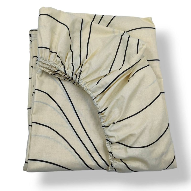 Простынь на резинке Волнистые линии 160х200 см (Glux-5041/WP/x160)