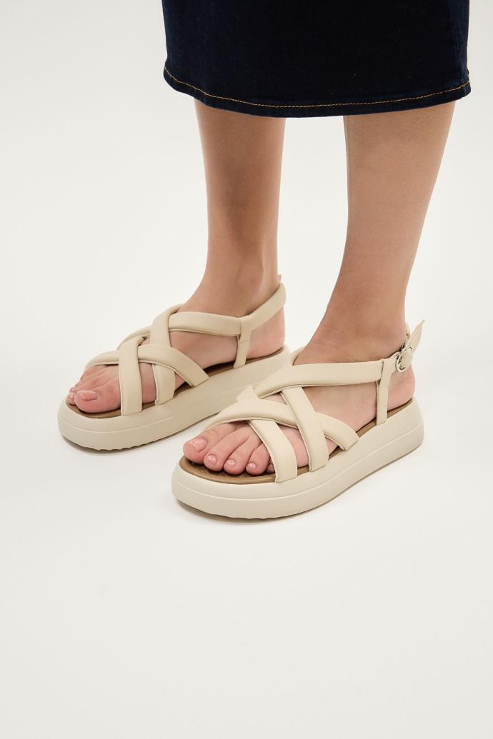 Сандалии женские LONZA на платформе р. 39 Бежевый (198994) - фото 2 Сандалии женские LONZA на платформе р. 39 Бежевый (198994) - фото 2