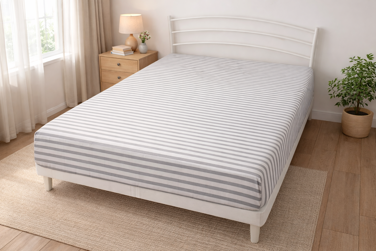 Простынь Полоска Б на резинке бязь 180х200 см (G-0501str/x180)