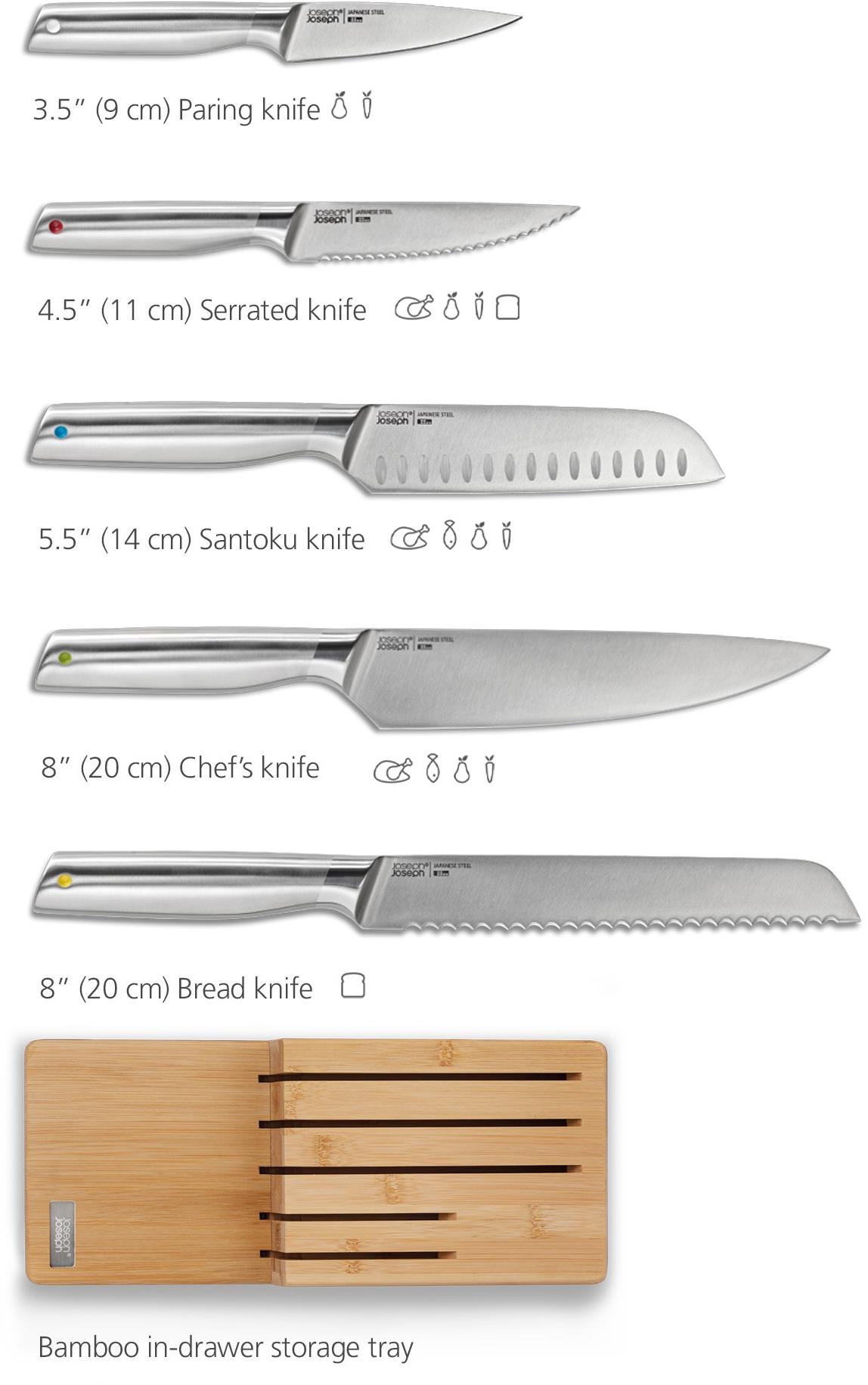 Набор ножей с подставкой Joseph Joseph Elevate (a298413d) - фото 2 Набор ножей с подставкой Joseph Joseph Elevate (a298413d) - фото 2