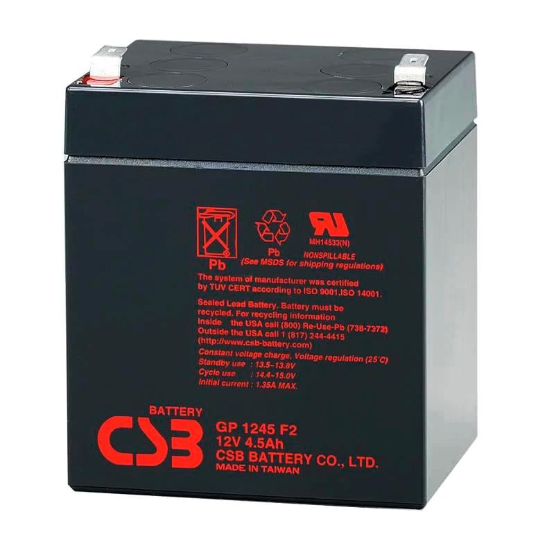 Батарея аккумуляторная CSB GP1245F2 12 V 4,5 Ah 90x70х100 105 Q10 (4970)