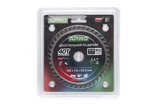 Диск пильный по дереву Apro PRO 125х22,2 мм 40Т (830110)