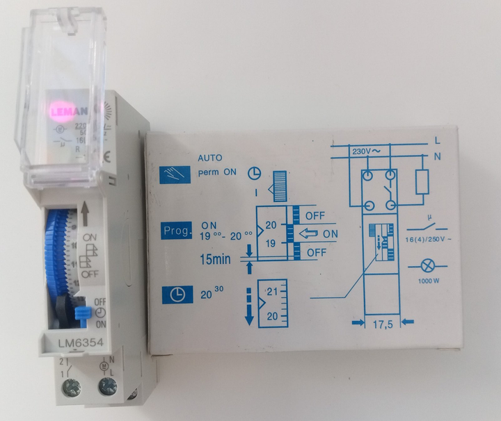 Реле часу механічне Lemanso LM6354 на DIN рейку (20490194)