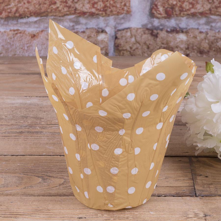 Кашпо полипропиленовое в горошек (3831-1)