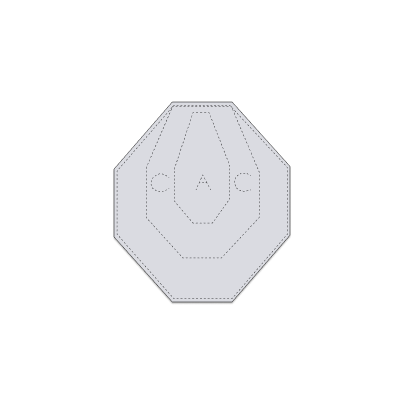 Мішень Gerts МКПС IPSС №33-б класична мікро 185х230 мм Білий