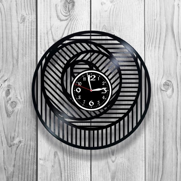 Годинник настінний Лофт-вінтаж 0101 з вінилової платівки
