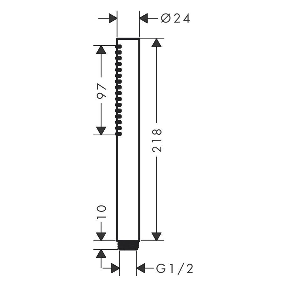 Душова лійка Hansgrohe Pulsify S 24125670 трубка 24 мм Чорний (227305) - фото 7