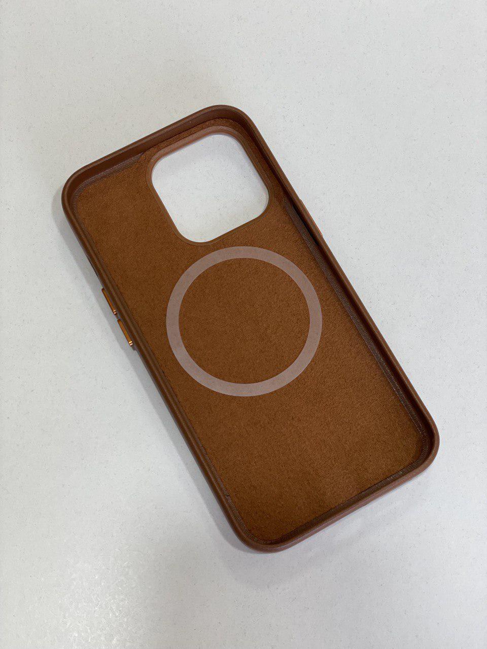 Чохол для iPhone 13 pro / Case with MagSave / Eco leather / коричневий - фото 2