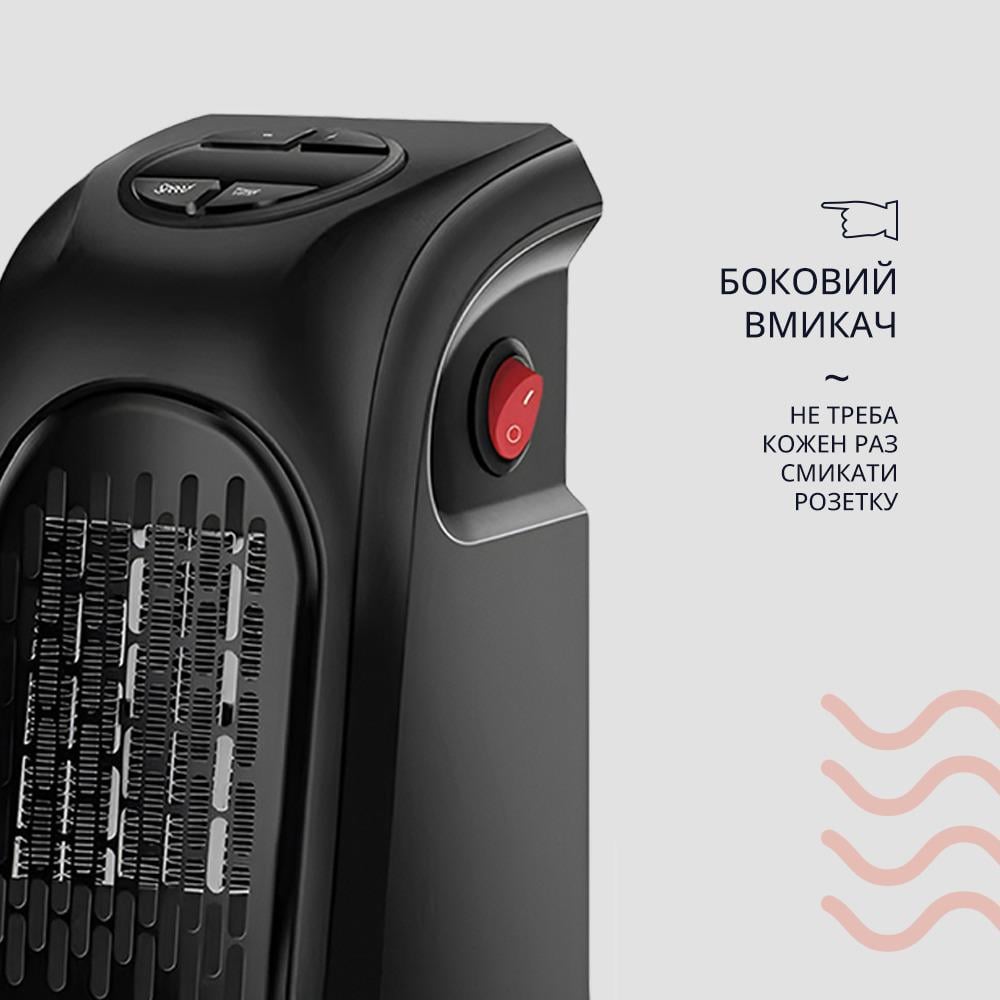 Тепловентилятор міні Handy Space Heater настінний (96419) - фото 6