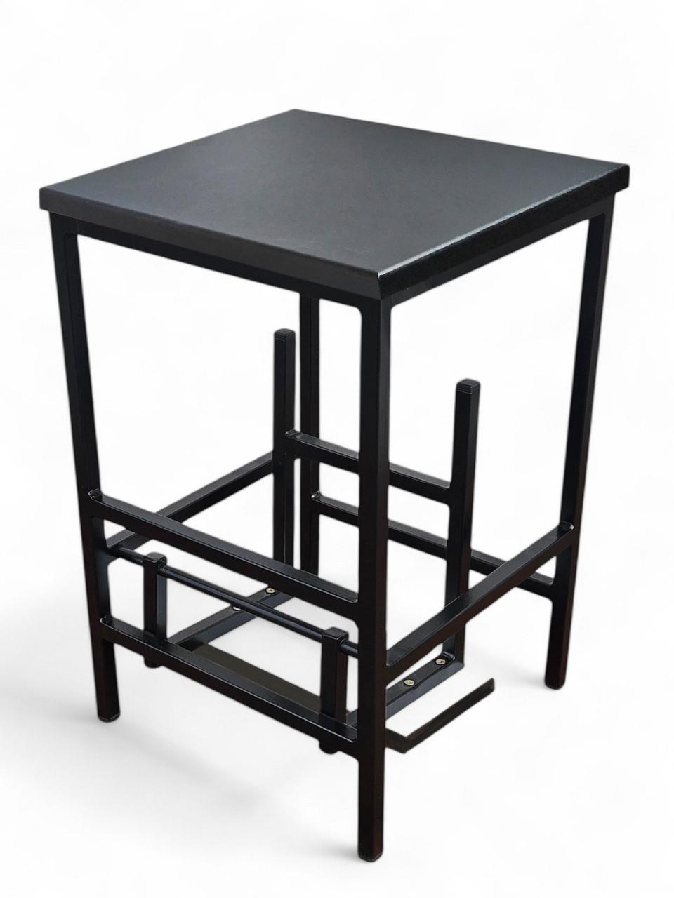 Табурет лофт стремянка на 2 ступени 45 см Linus Черный - фото 2