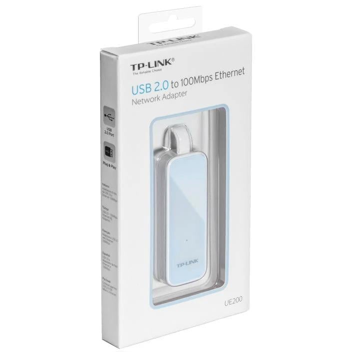 Мережевий адаптер TP-Link UE200 USB Білий з блакитним (10779115) - фото 5