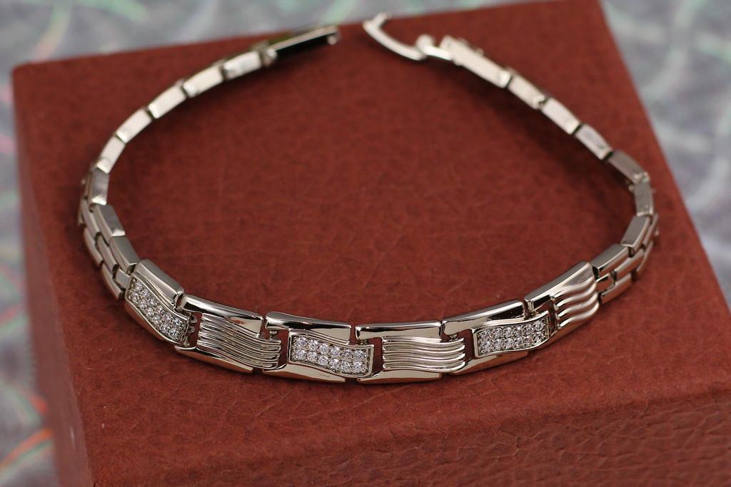 Браслет Xuping Jewelry Акрополь 19 см 8 мм Серебристый (1830366758)