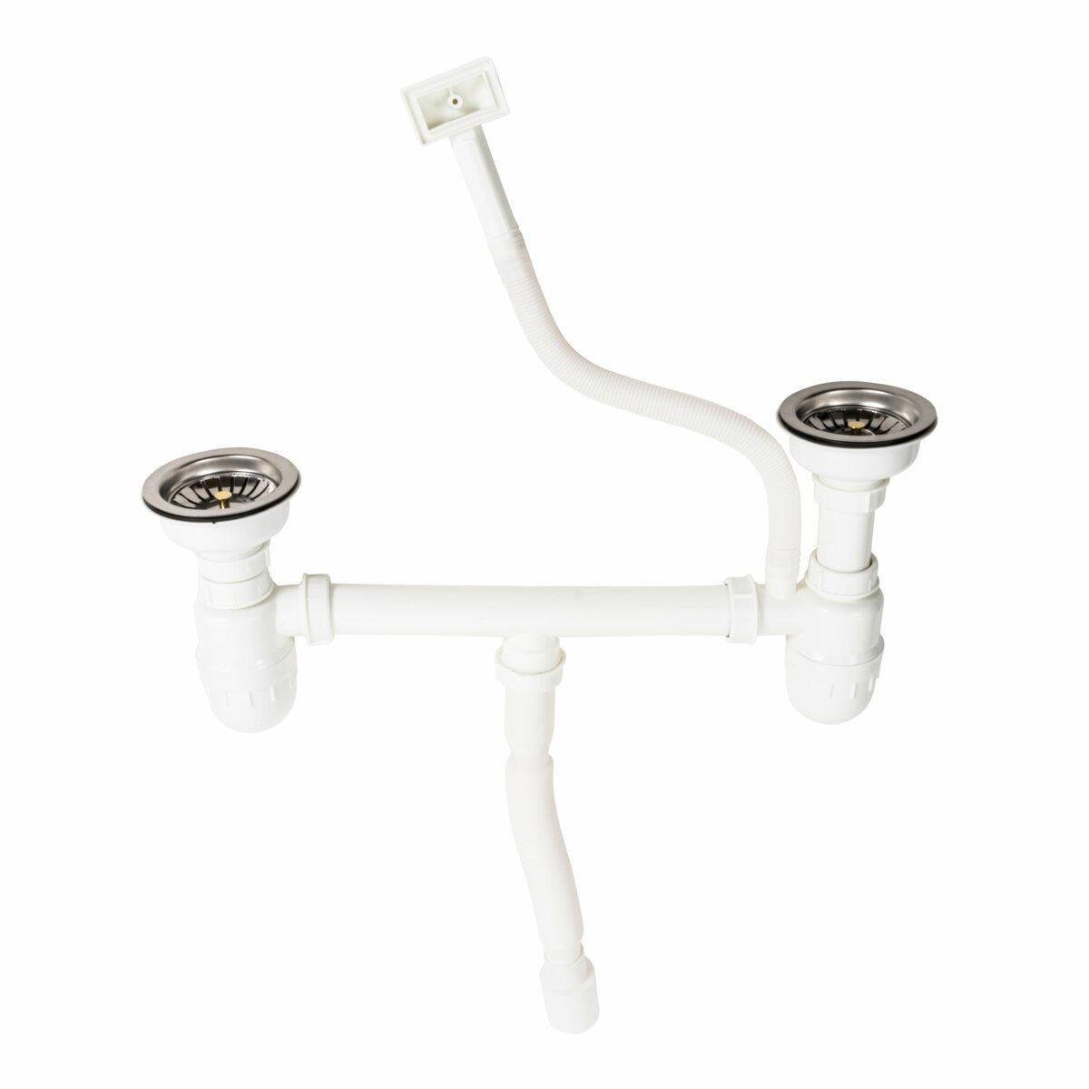 Сифон двойной Platinum J002 Белый (PLTM-SP000041318)