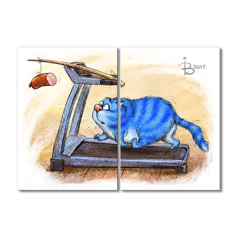 Модульна картина Фітнес (Мотивація) 2 модуля 80x120 см Модульна картина Фітнес (Мотивація) 2 модуля 80x120 см