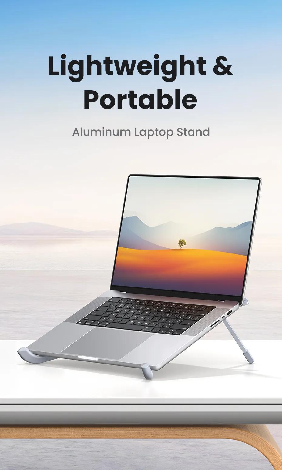 Підставка для ноутбука UGREEN до 17.3" алюмінієва складана легка вентильована Сріблястий (15622) - фото 11