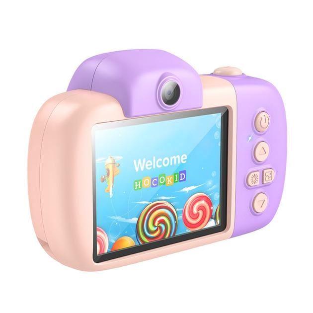 Детский фотоаппарат с двумя объективами и поддержкой карты памяти HOCO DV201 Розовый - фото 2 Детский фотоаппарат с двумя объективами и поддержкой карты памяти HOCO DV201 Розовый - фото 2