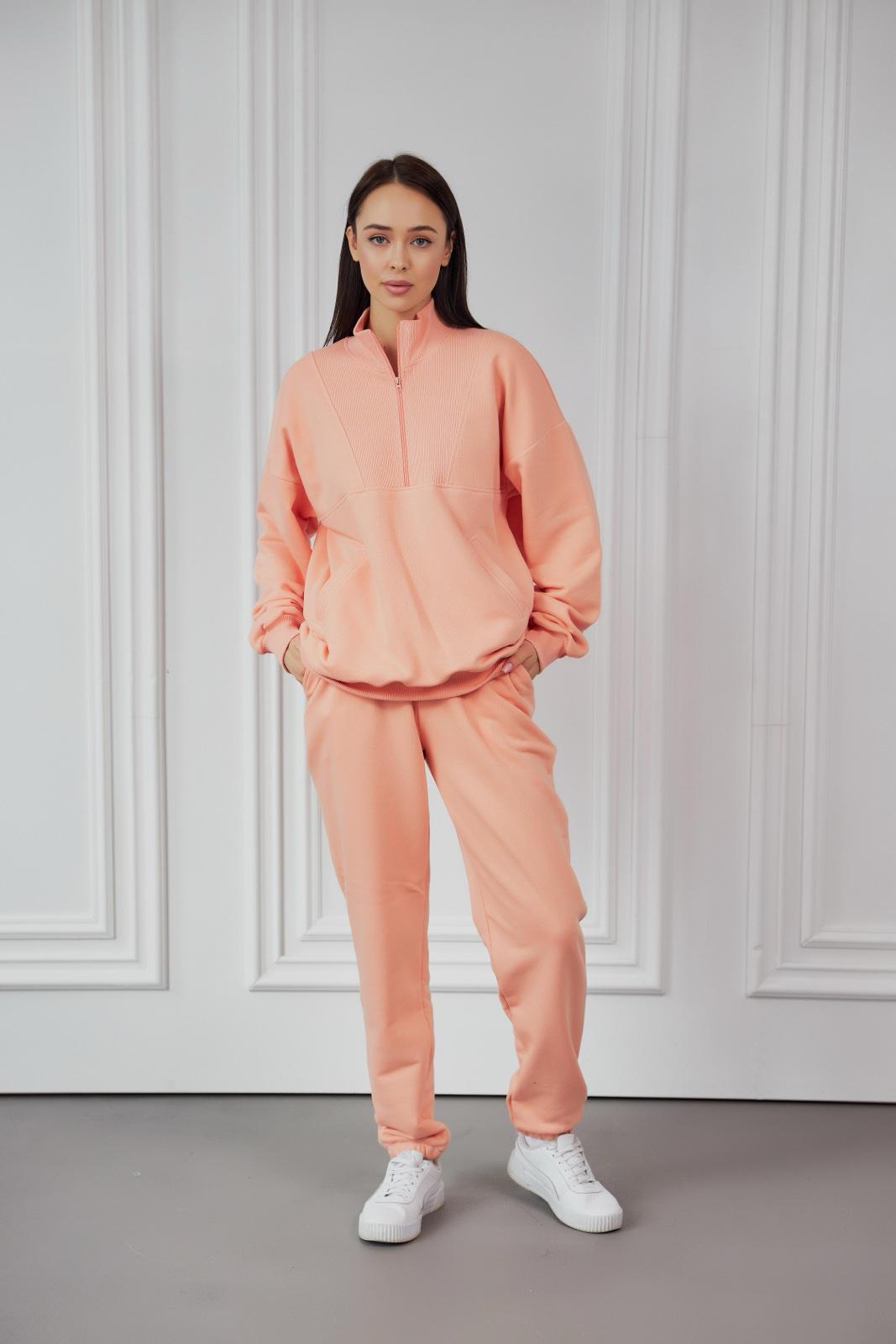 Костюм спортивный женский М148.3 3-х нитка M Персиковый (162-1-61)